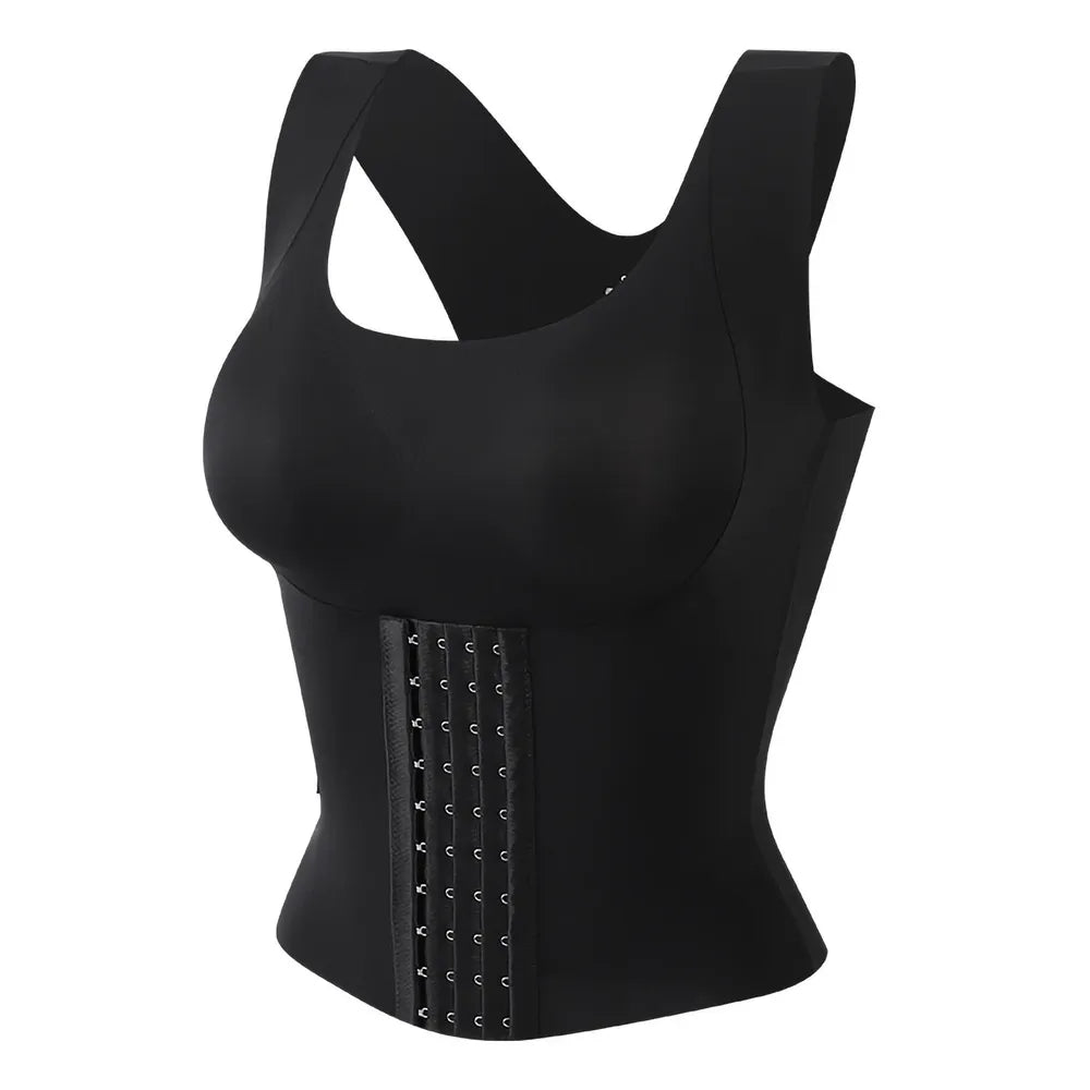 Women’s scoop neck shapewear tank with removable padding

