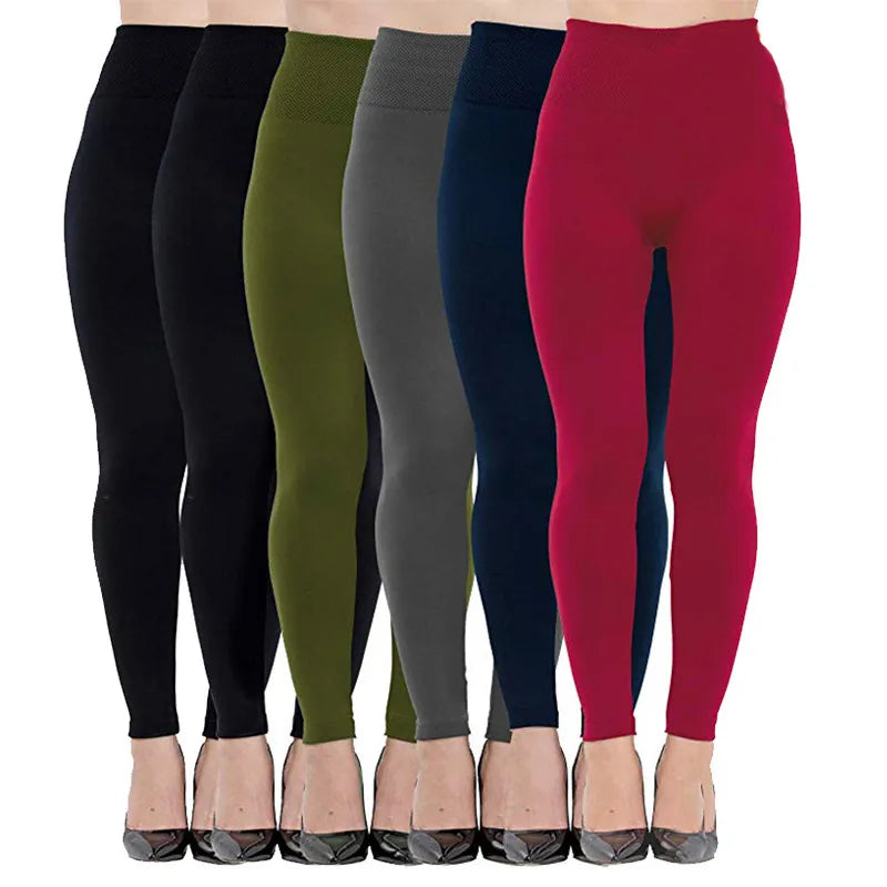 Women’s solid color full length stretch leggings

