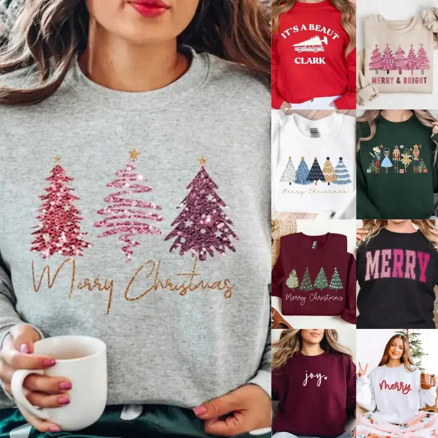 Women’s  Princess Christmas Sweatshirt – Festive Holiday Top – Wilf Trend

