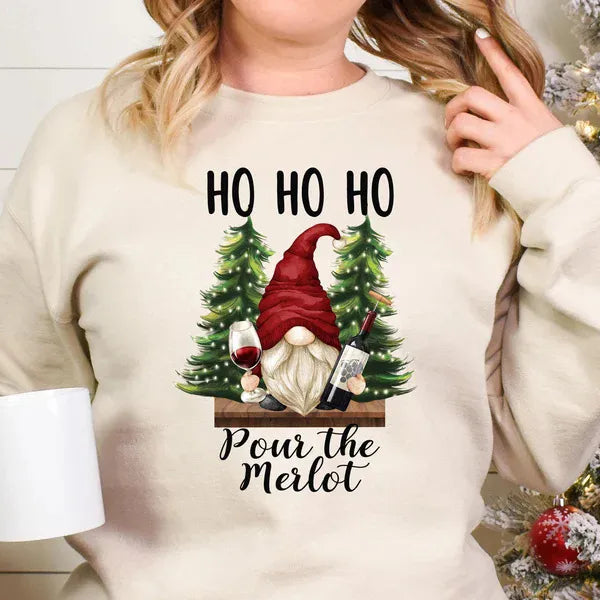 Funny Ho Ho Ho Gnome Christmas Sweatshirt for Women – Wilf Trend
