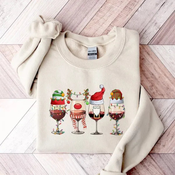 Pink Christmas Tree Printed Sweatshirt for Women – Wilf Trend
